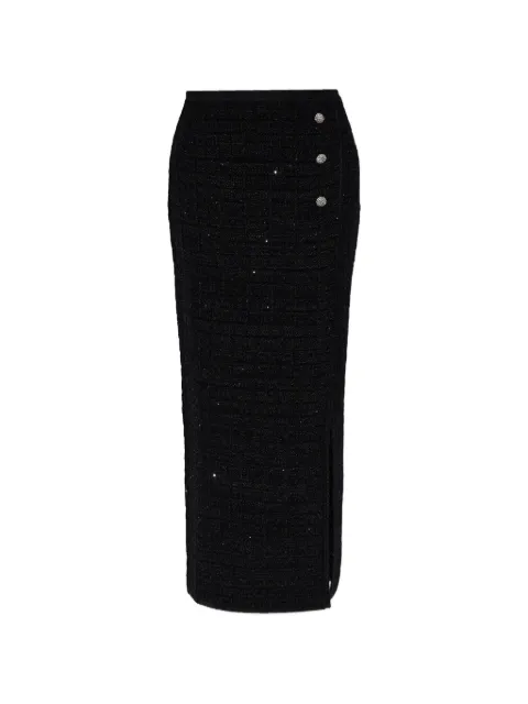 Alessandra Rich sequin-embellished knitted midi skirt