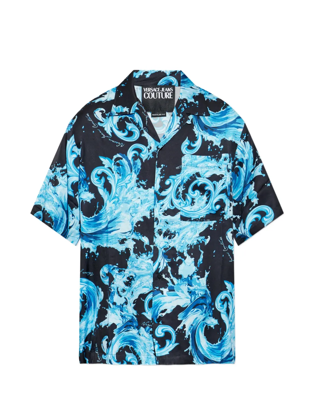 Versace Jeans Couture Barocco print pocket shirt - Blu