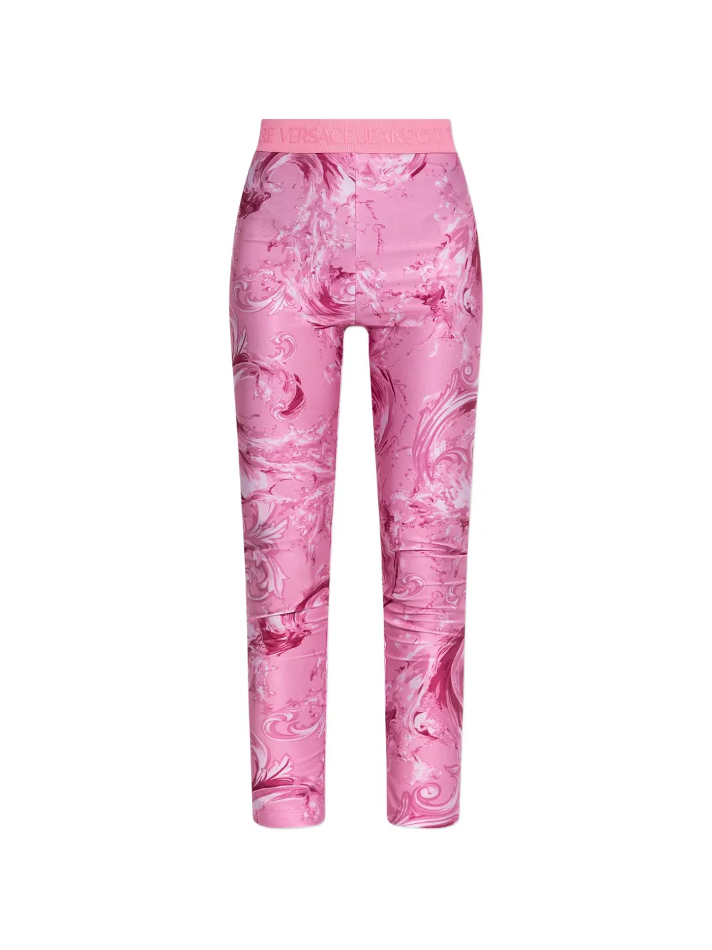 Versace Jeans Couture baroque-print leggings - Rosa