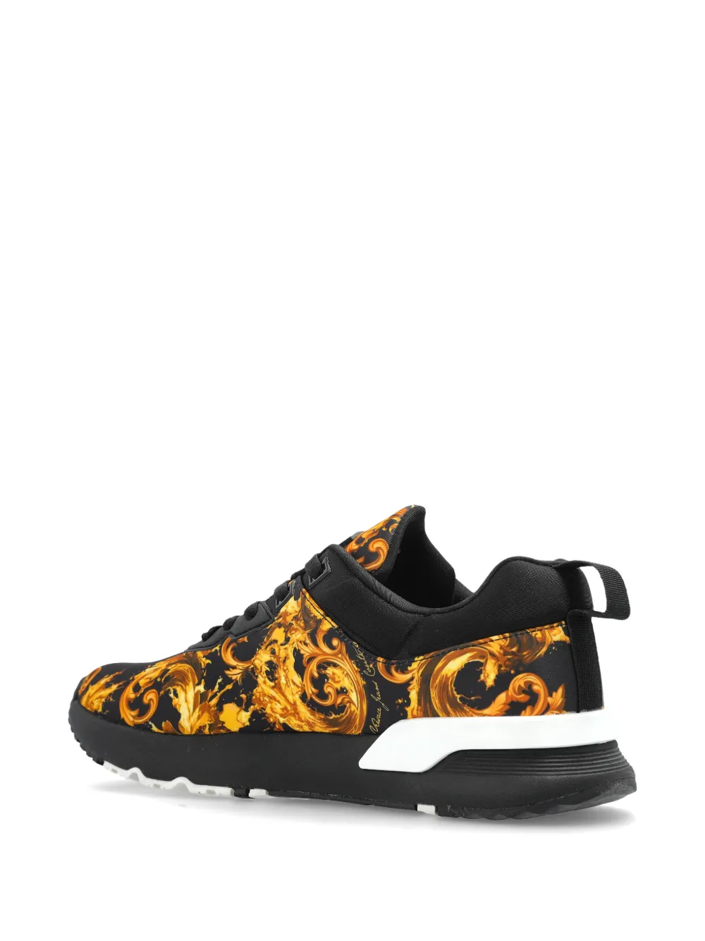 Versace Jeans Couture Sneakers met barokprint Zwart
