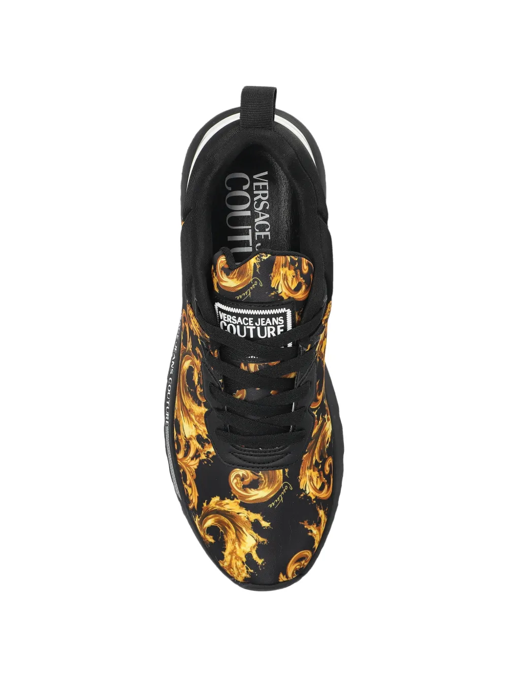 Versace Jeans Couture Sneakers met barokprint Zwart