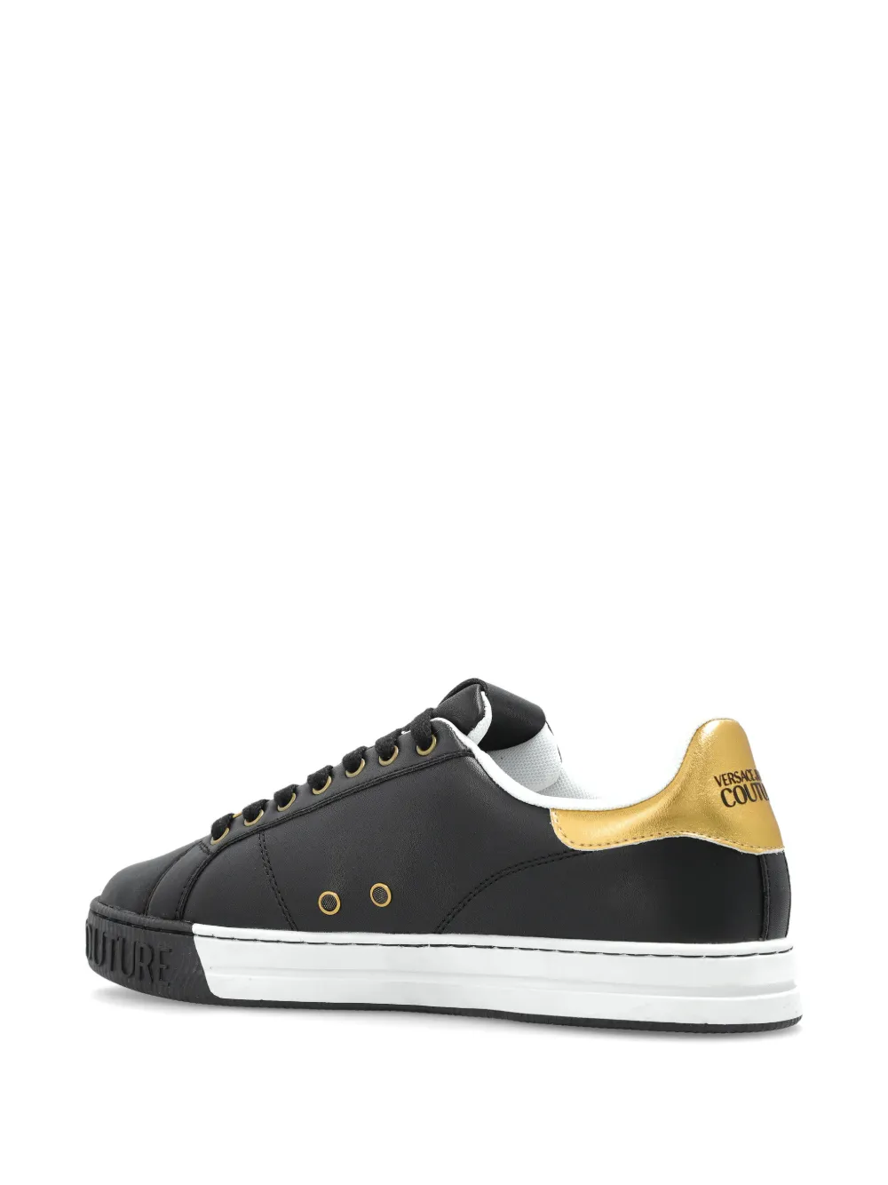 Versace Jeans Couture Sneakers met logoprint Zwart