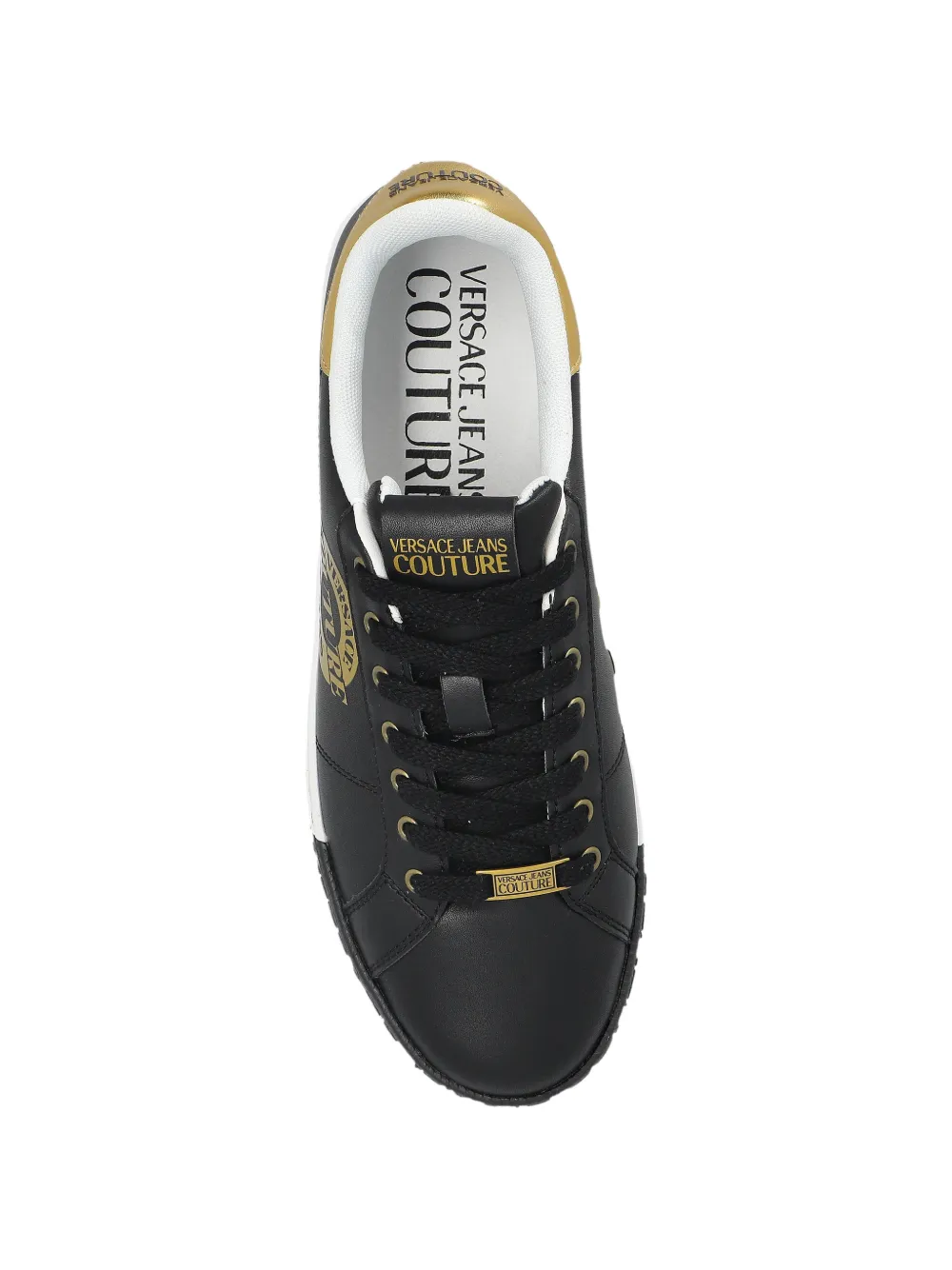Versace Jeans Couture Sneakers met logoprint Zwart