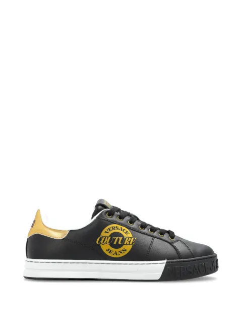Versace Jeans Couture logo-print leather sneakers