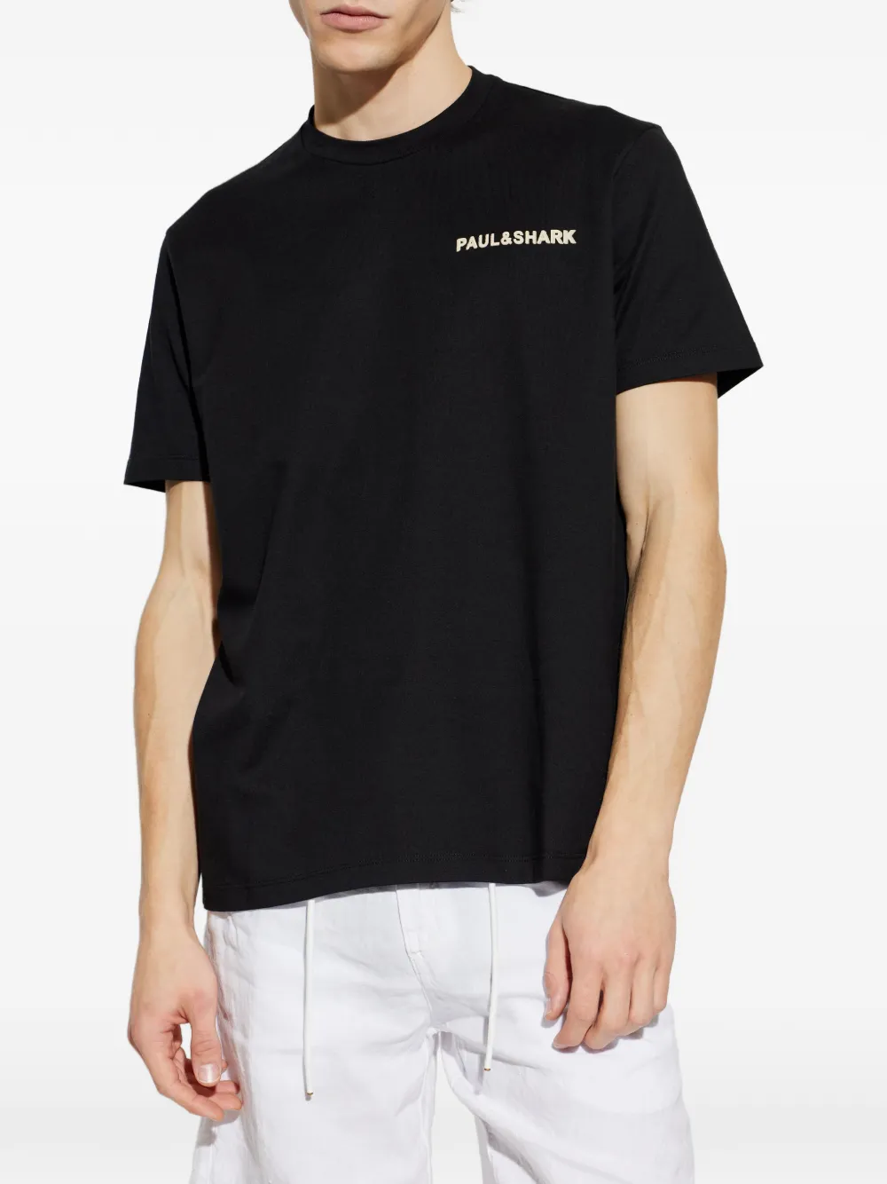 Paul & Shark T-shirt met logodetail Zwart