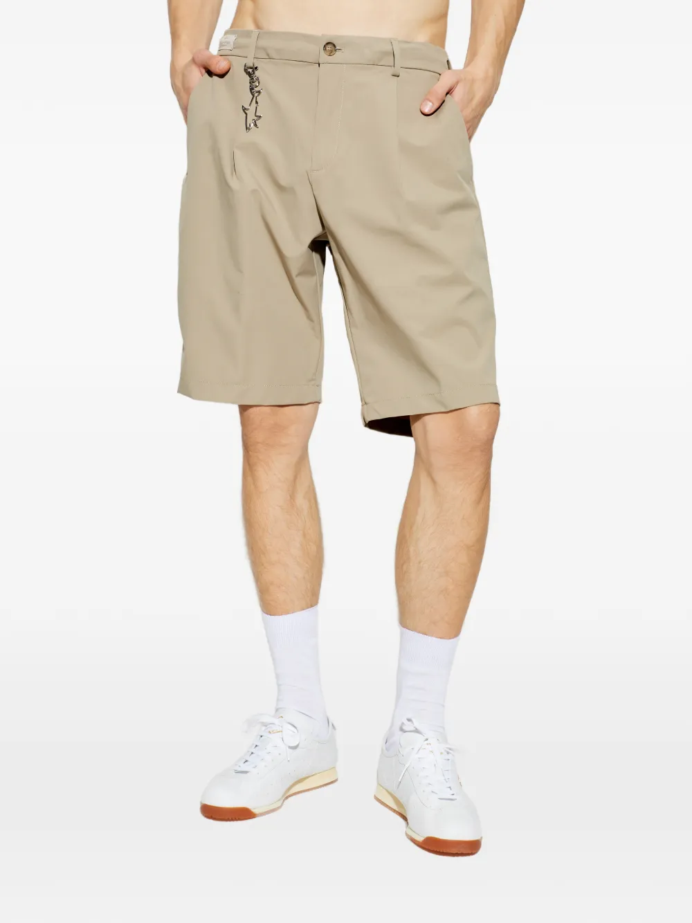  Paul & Shark Logo-charm Pleated Shorts - Neutrals 