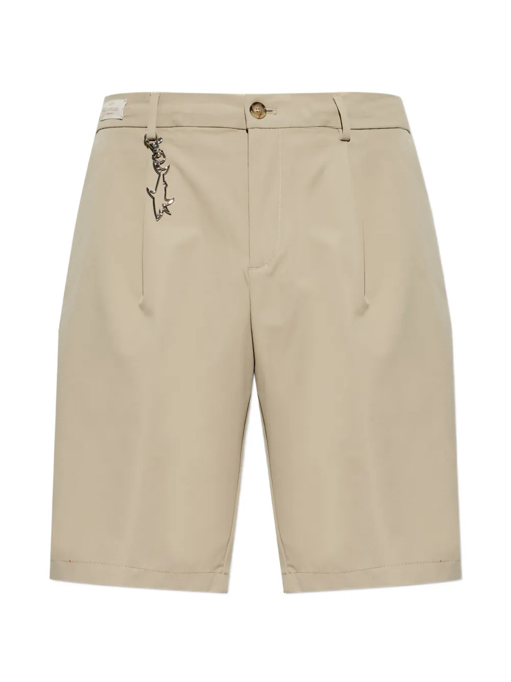 Paul & Shark logo-charm pleated shorts - Toni neutri