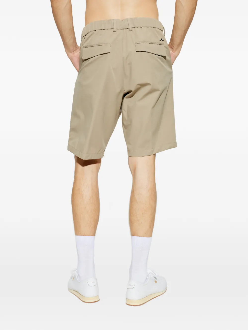 Paul & Shark Shorts met plooien en logobedel Beige