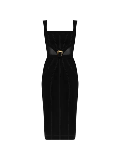 Versace Jeans Couture buckle-detail midi dress