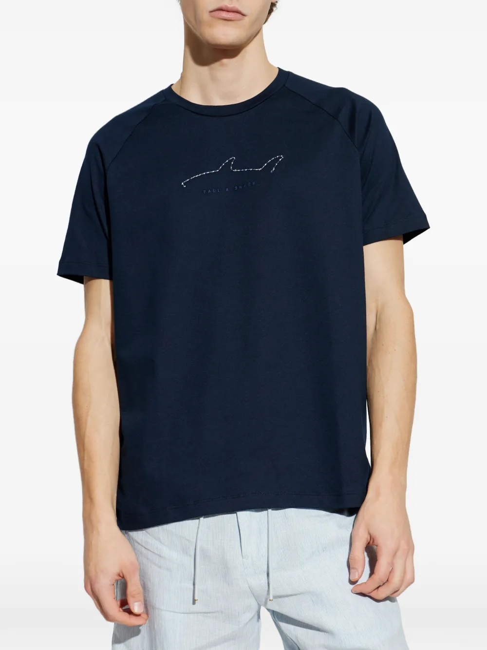 Paul & Shark T-shirt met logodetail Blauw