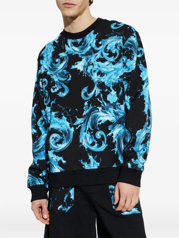 Versace Jeans Couture バロックパターン スウェットシャツ | ブラック 
