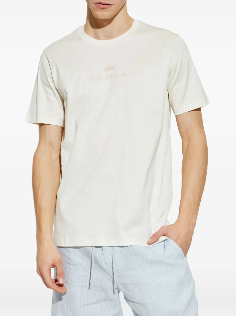 Paul & Shark T-shirt met logo Beige
