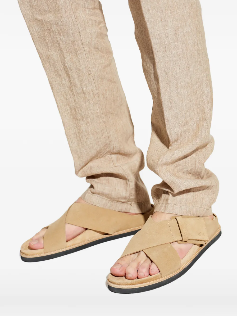 Paul & Shark Suède sandalen Beige