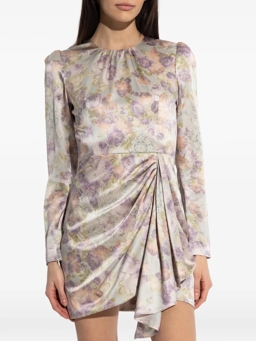 Floral Draped Dress