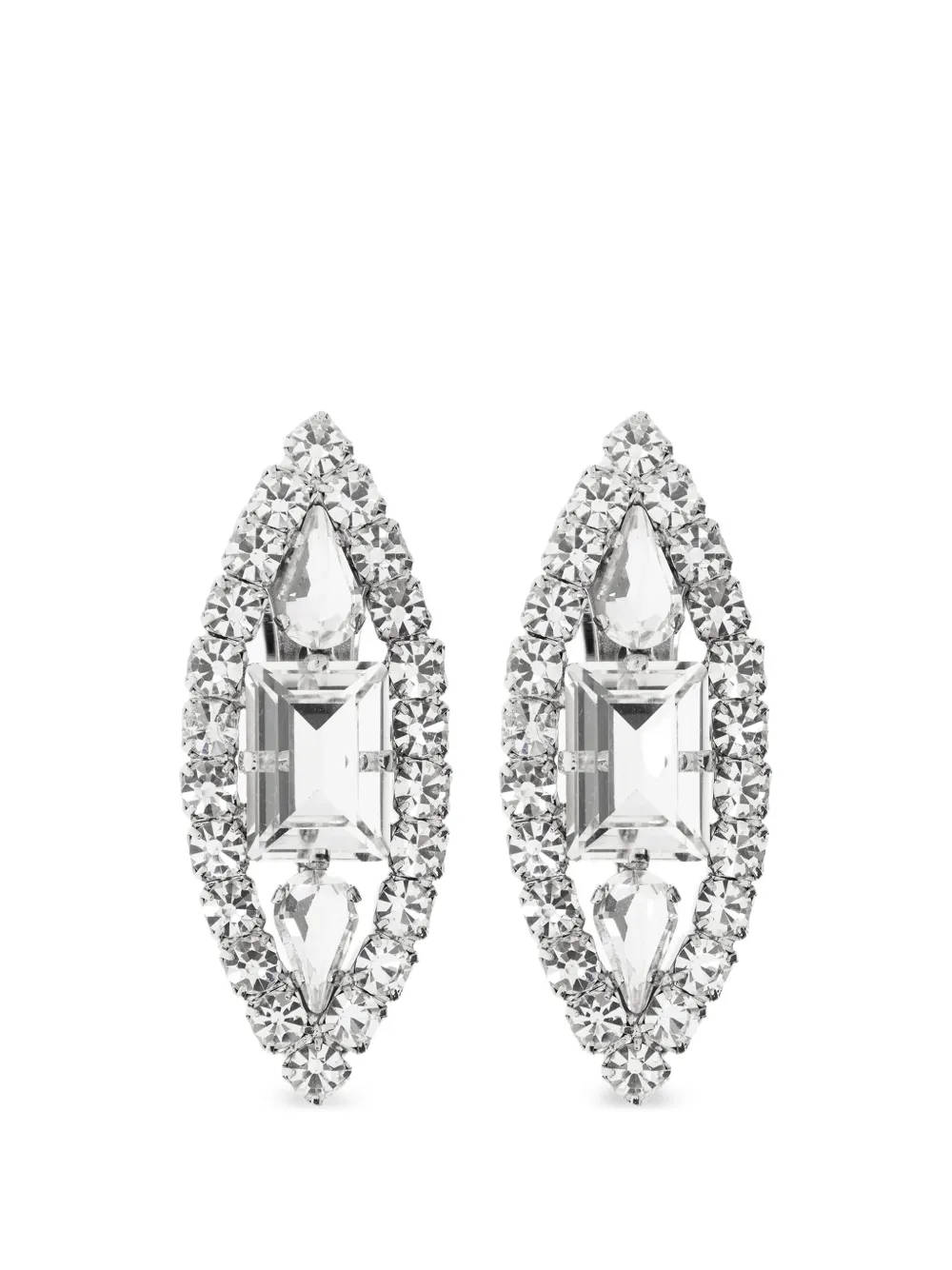 Alessandra Rich gem stone earrings - Argento