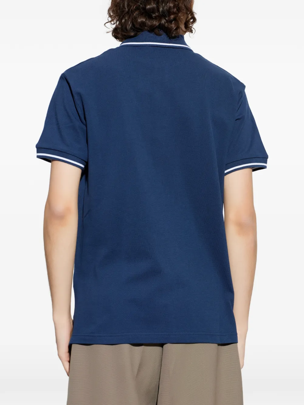 Versace Jeans Couture Poloshirt met logo afwerking Blauw