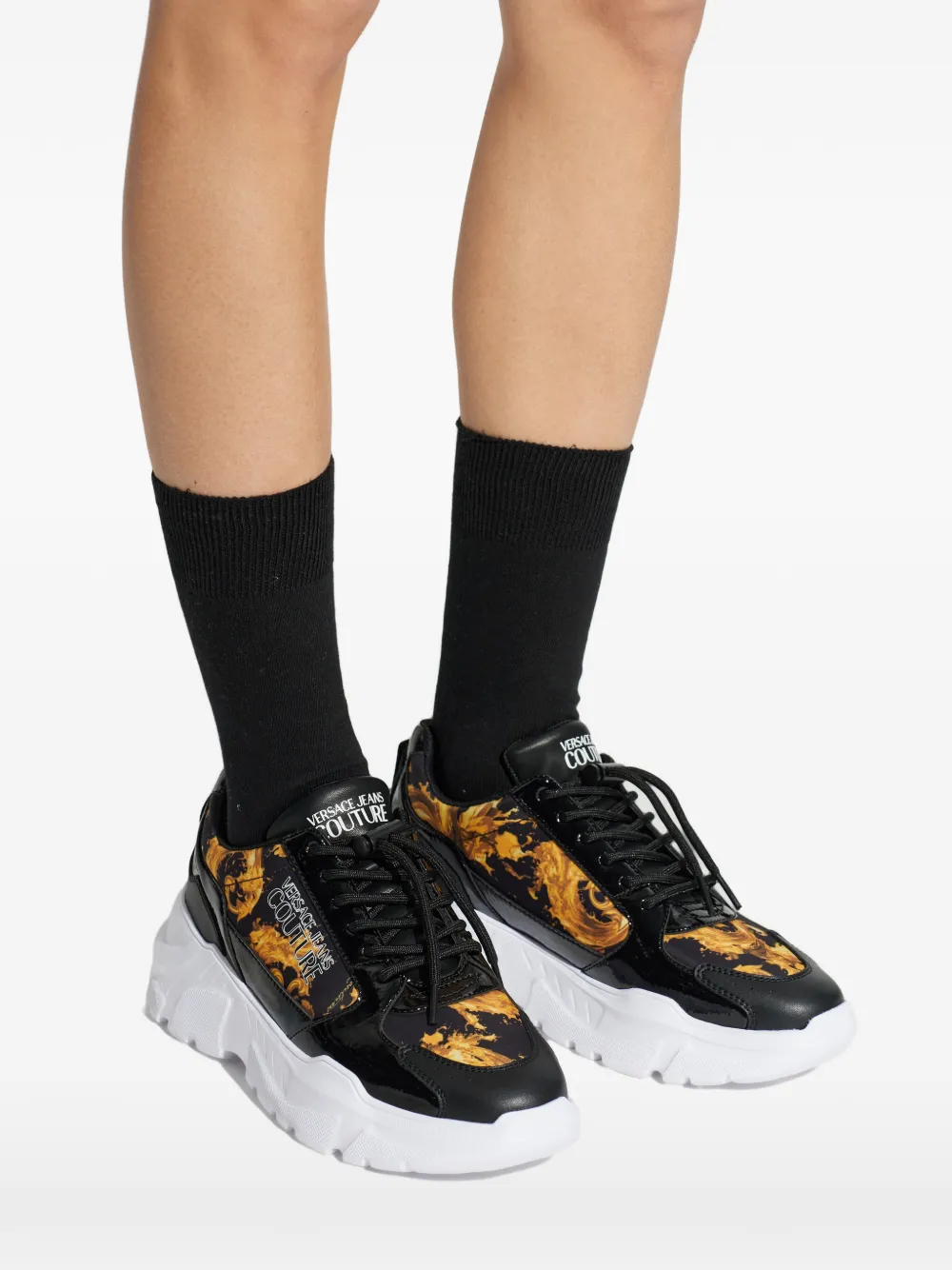 Versace Jeans Couture Barocco sneakers Zwart