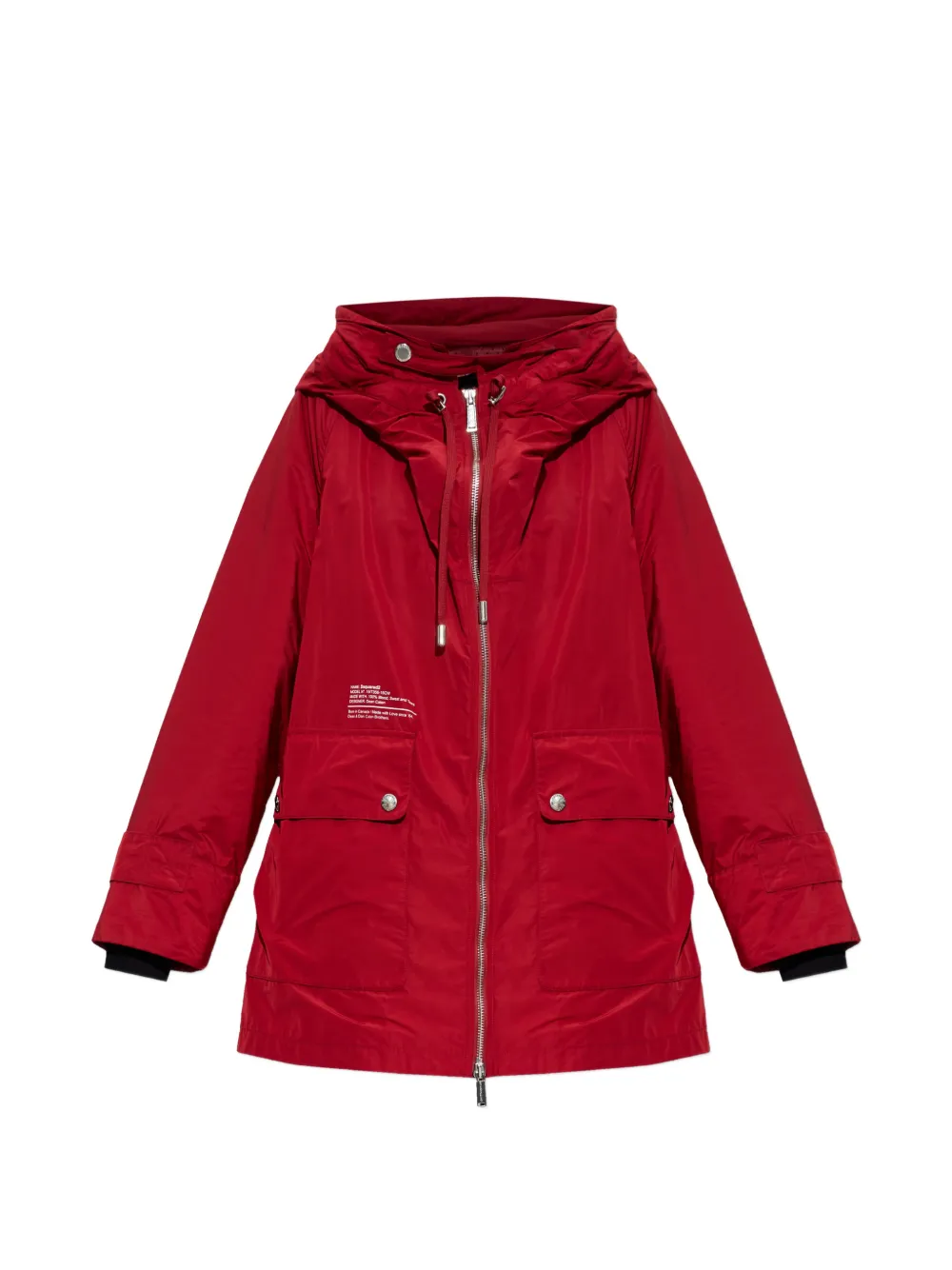 DSQUARED2 hooded pocket coat - Rosso