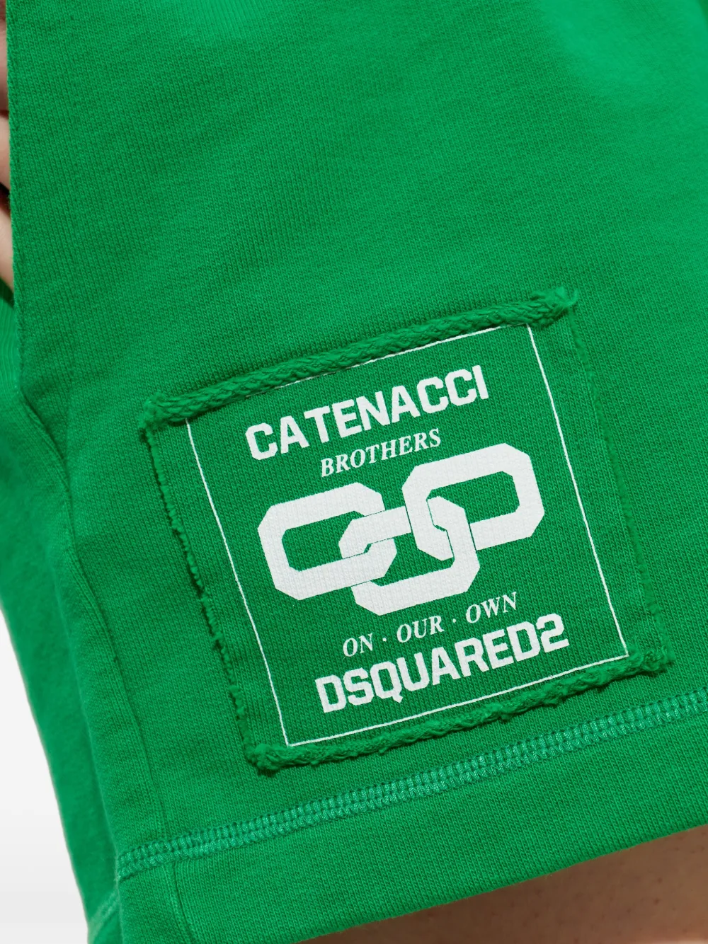 DSQUARED2 Mini-shorts met logopatch Groen
