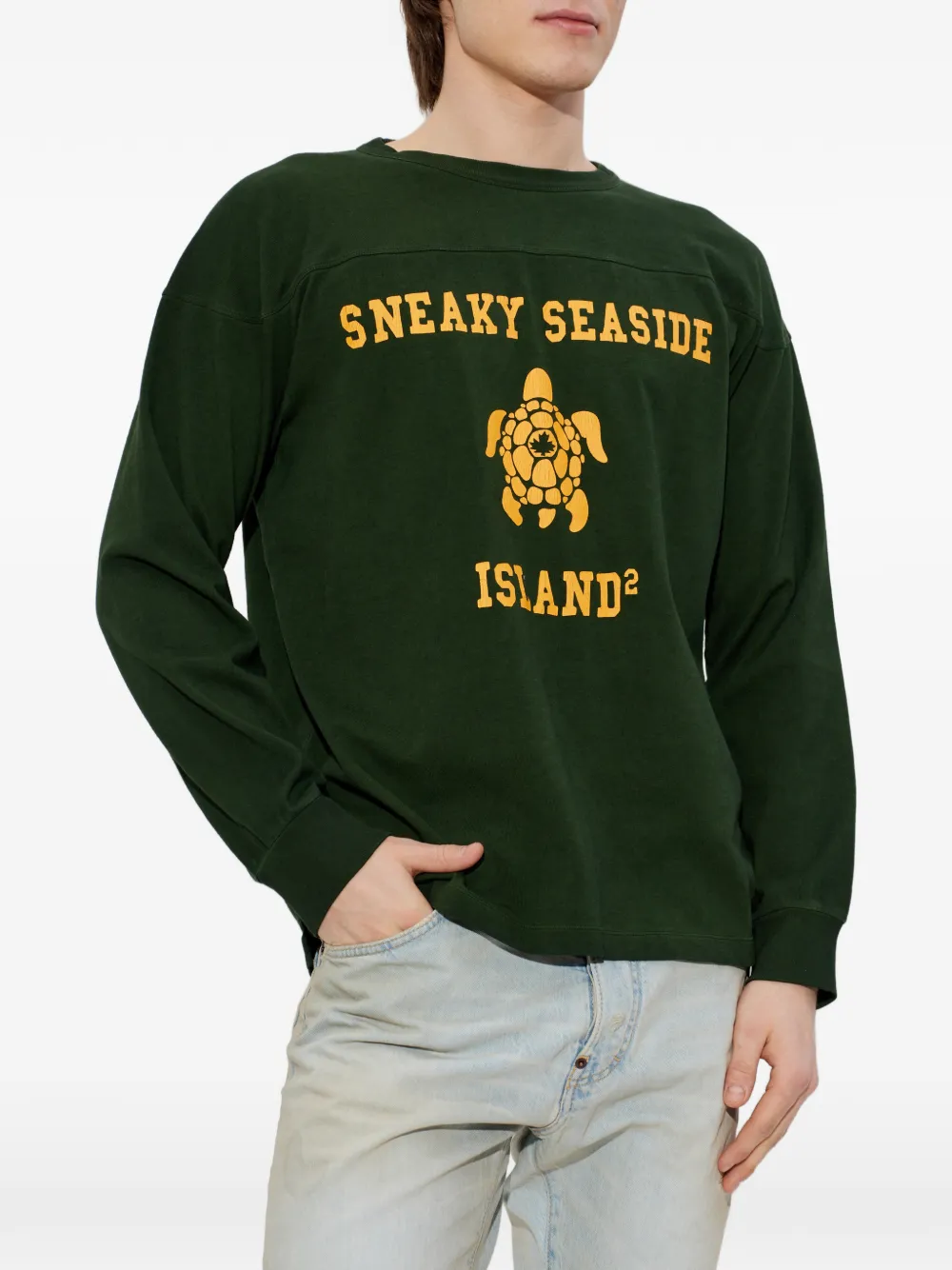 DSQUARED2 T-shirt met lange mouwen Groen
