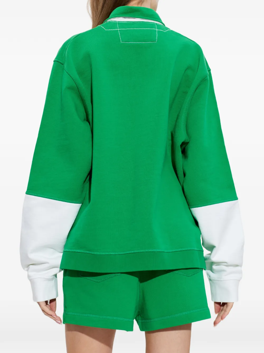 DSQUARED2 Gestreepte trui met kraag Groen