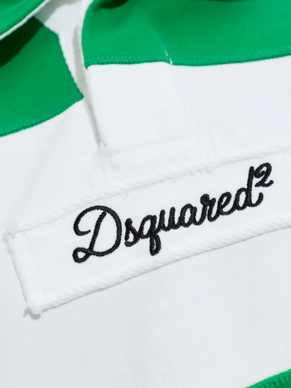 DSQUARED2 Gestreepte trui met kraag Groen