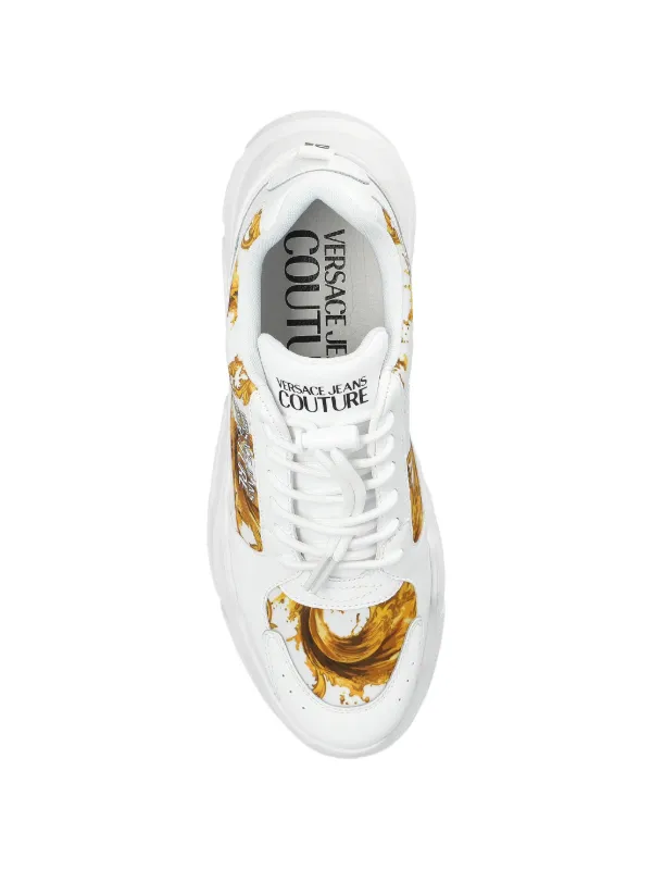 人気商品、廃盤、新品未使用、タグ付き、Versace jeans couture Versace Jeans Couture バロック スニーカー | ホワイト | FARFETCH JP