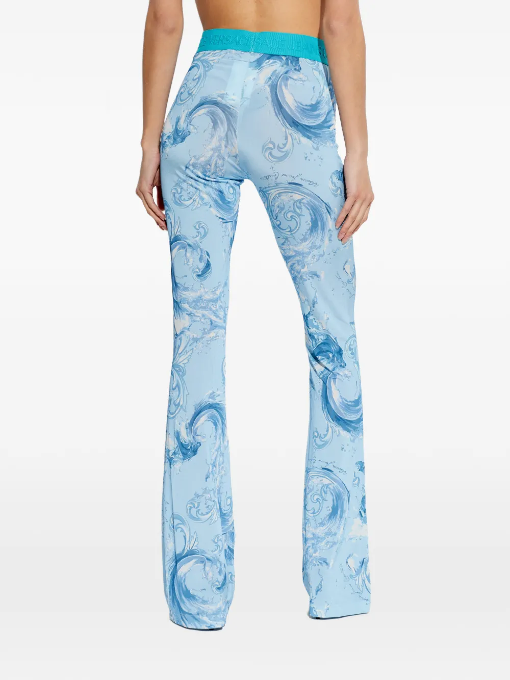 Versace Jeans Couture Broek met print Blauw