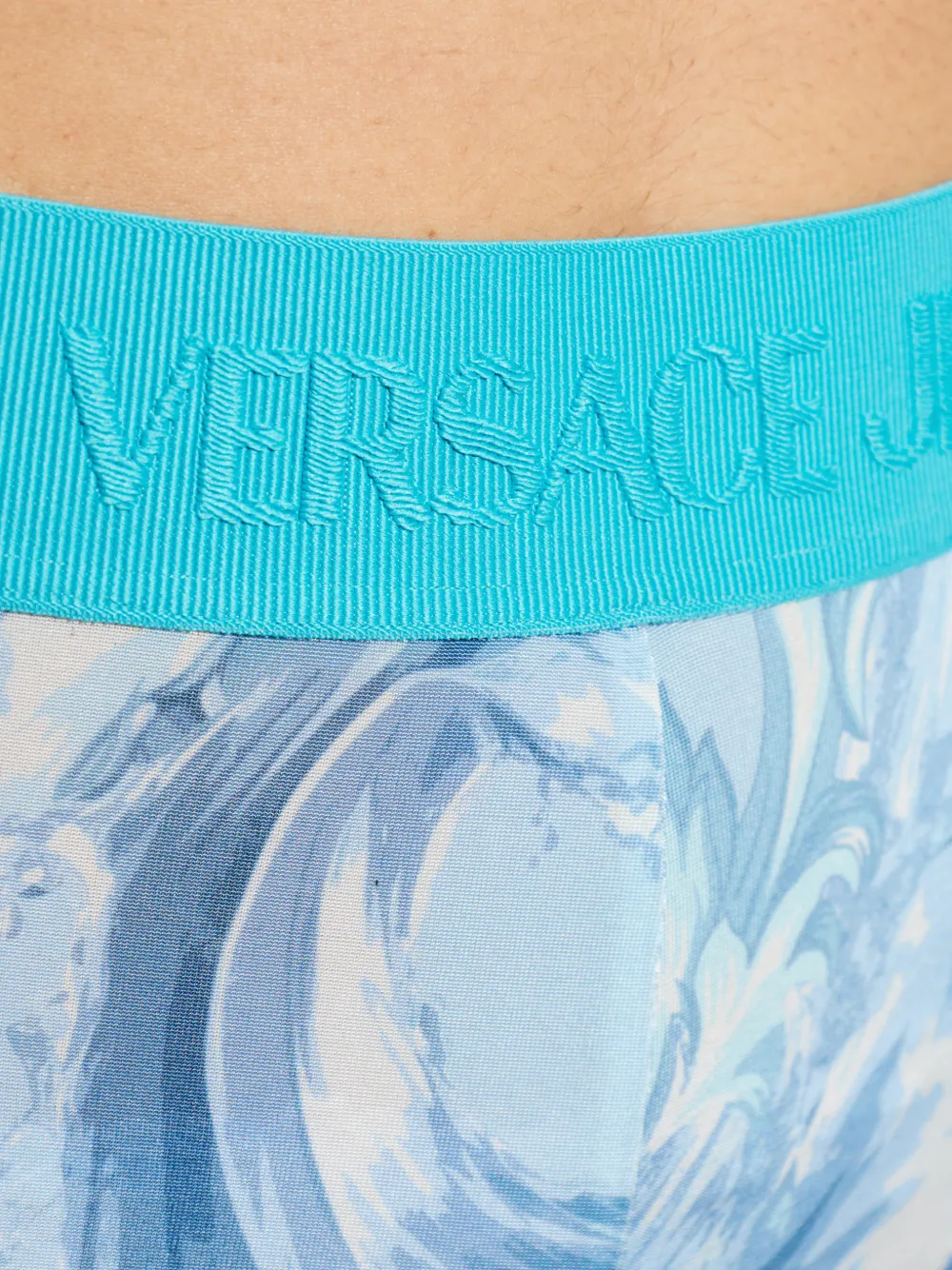 Versace Jeans Couture Broek met print Blauw