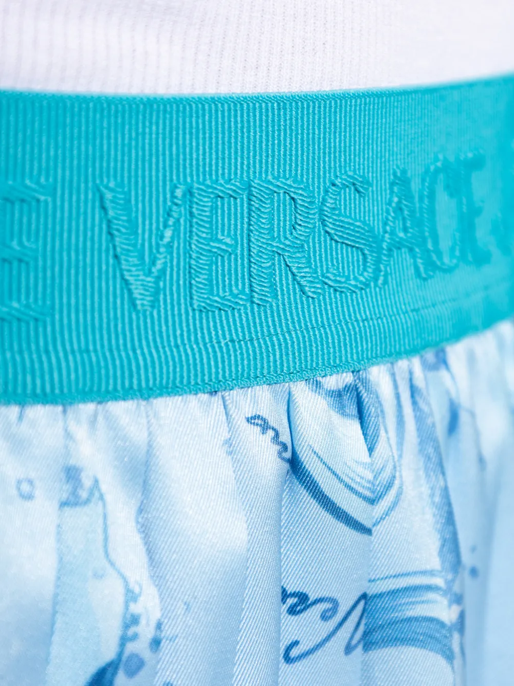 Versace Jeans Couture Rok met print en plooien Blauw