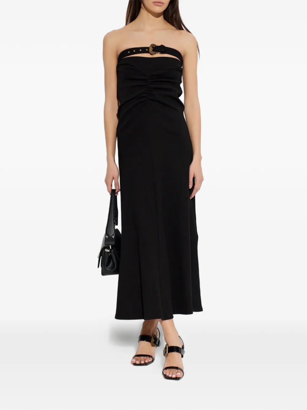  Versace Jeans Couture Buckle Detail Skirt - Black 