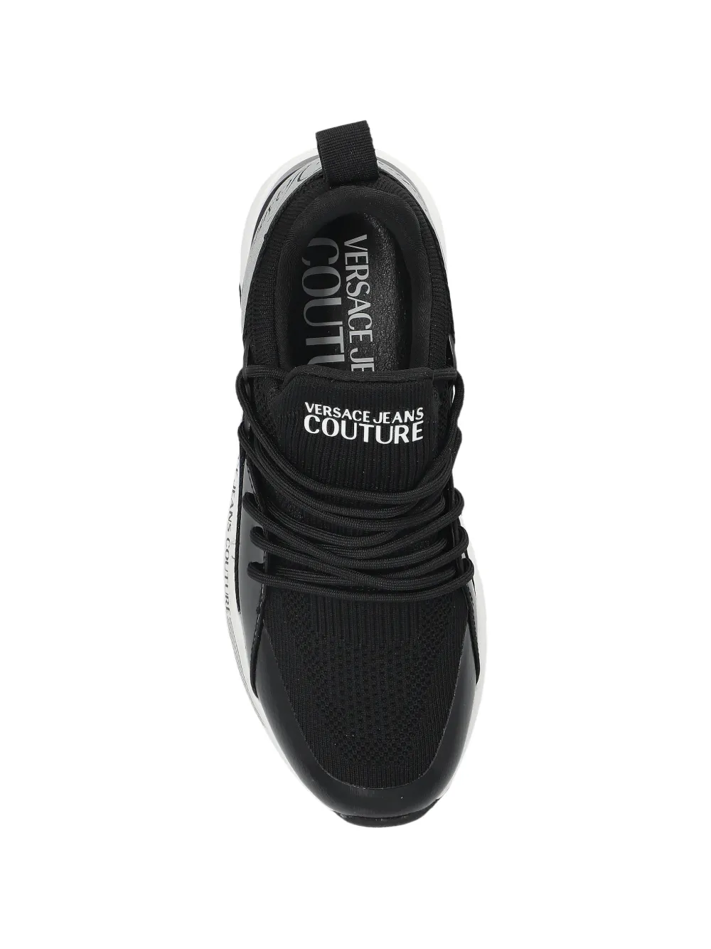 Versace Jeans Couture Sneakers met logoband Zwart