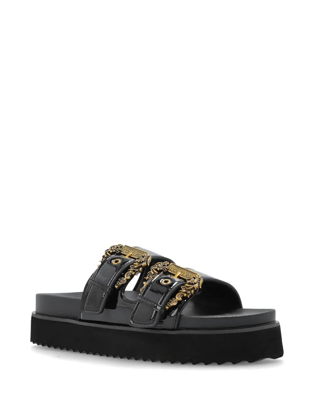 Versace Jeans Couture Sandalen met gesp Zwart