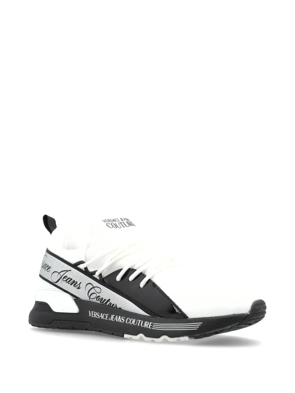 Versace Jeans Couture Sneakers met logoband Wit