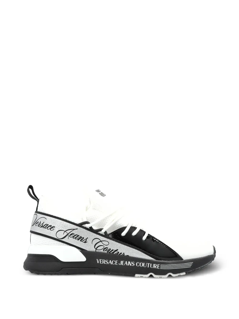 Versace Jeans Couture Sneakers met logoband Wit