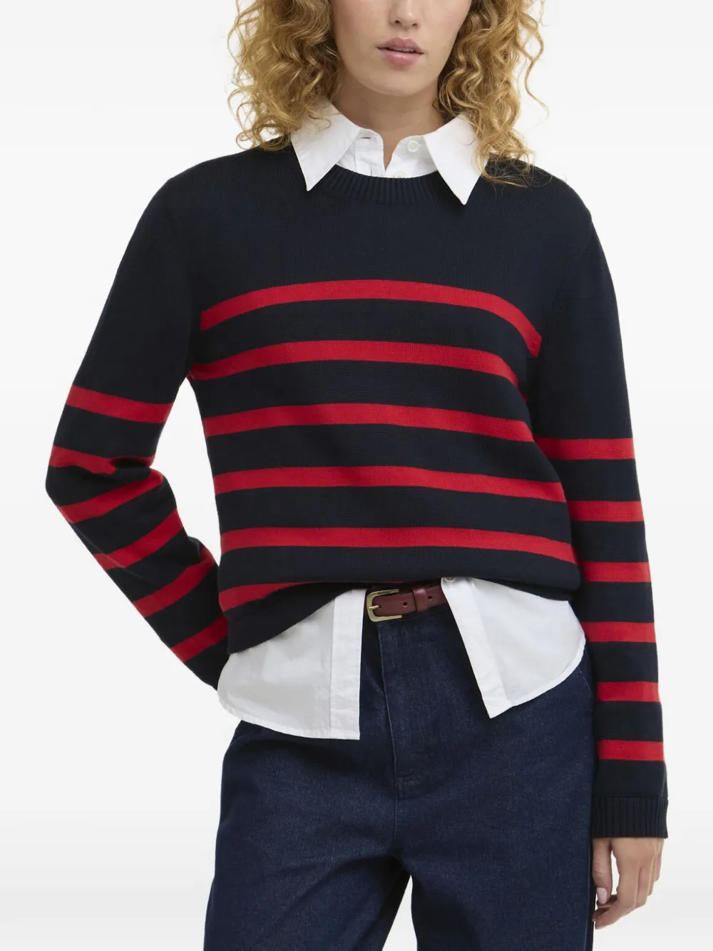 Barbour Gestreepte trui Blauw