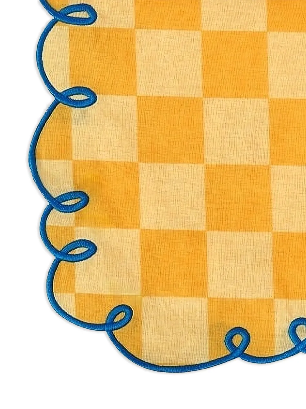  Bitossi Home Checked Embroidered Napkins (set Of Two) - Yellow 
