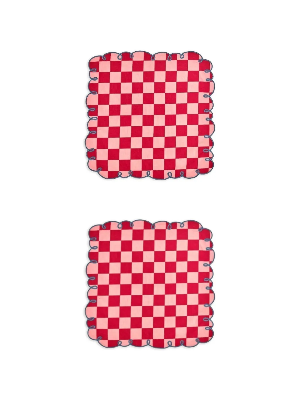 Bitossi Home checkerboard napkins (set of two) - Rosso