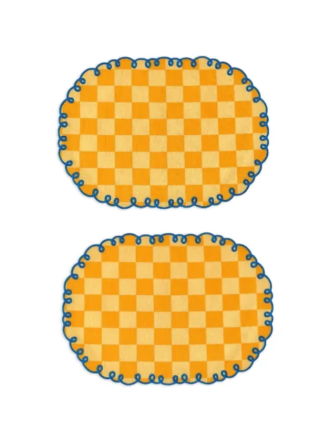 Bitossi Home checkered scalloped placemats (set of two)