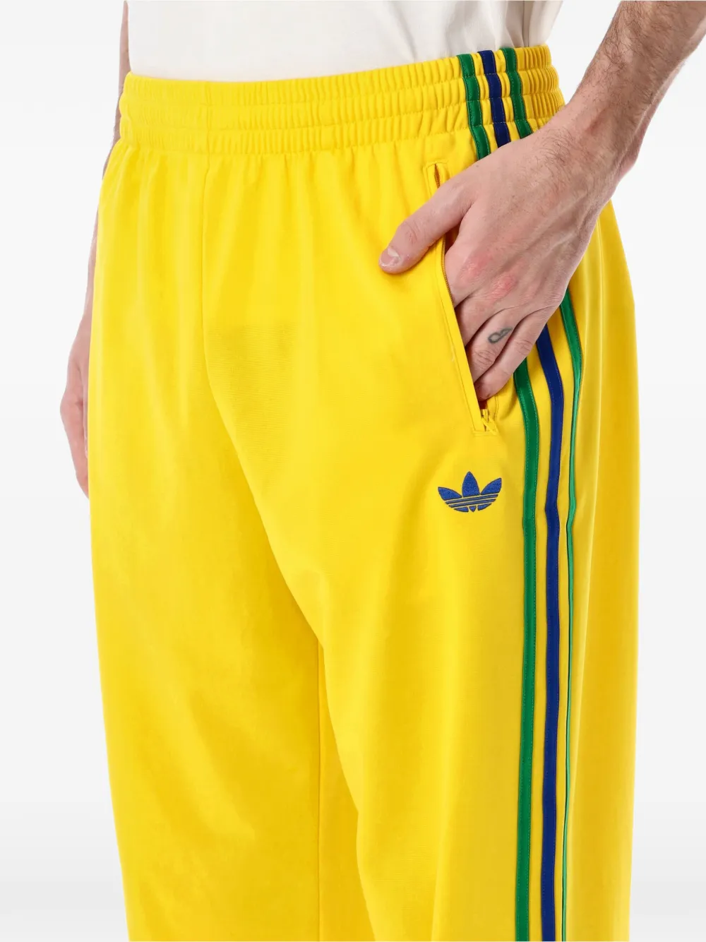  Adidas Side-stripe Trousers - Yellow 