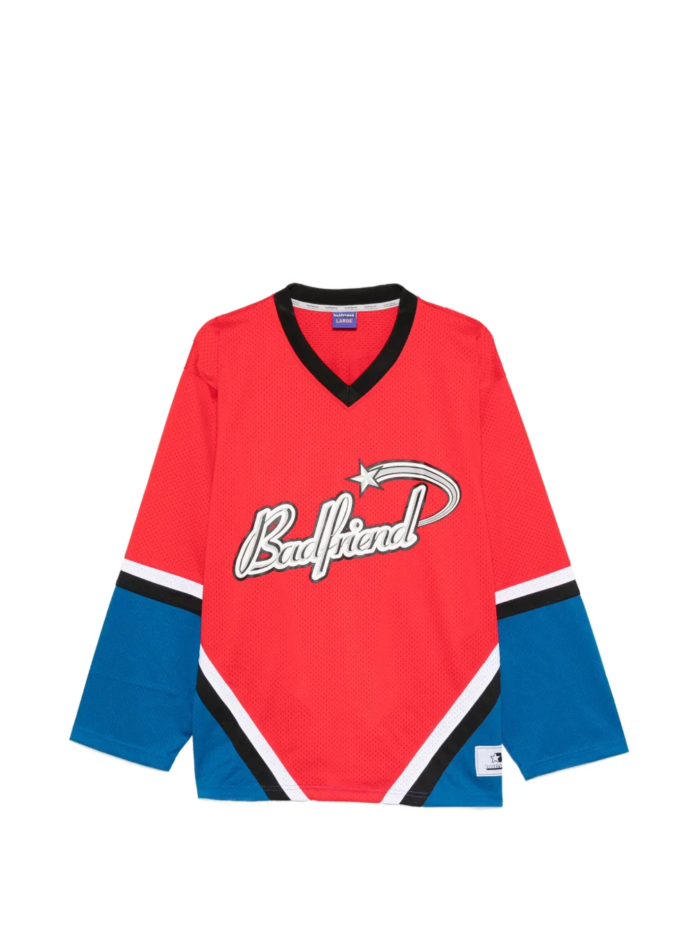 BADFRIEND V-neck long-sleeve T-shirt - Rosso