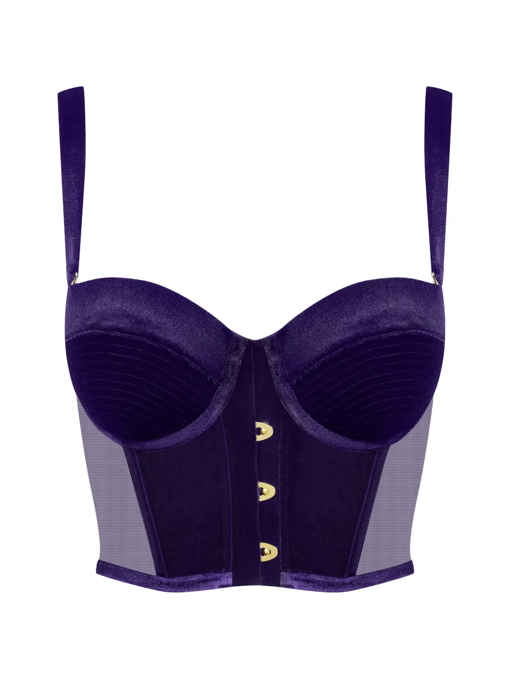 Maison Close bustier lace-up bra - Violett