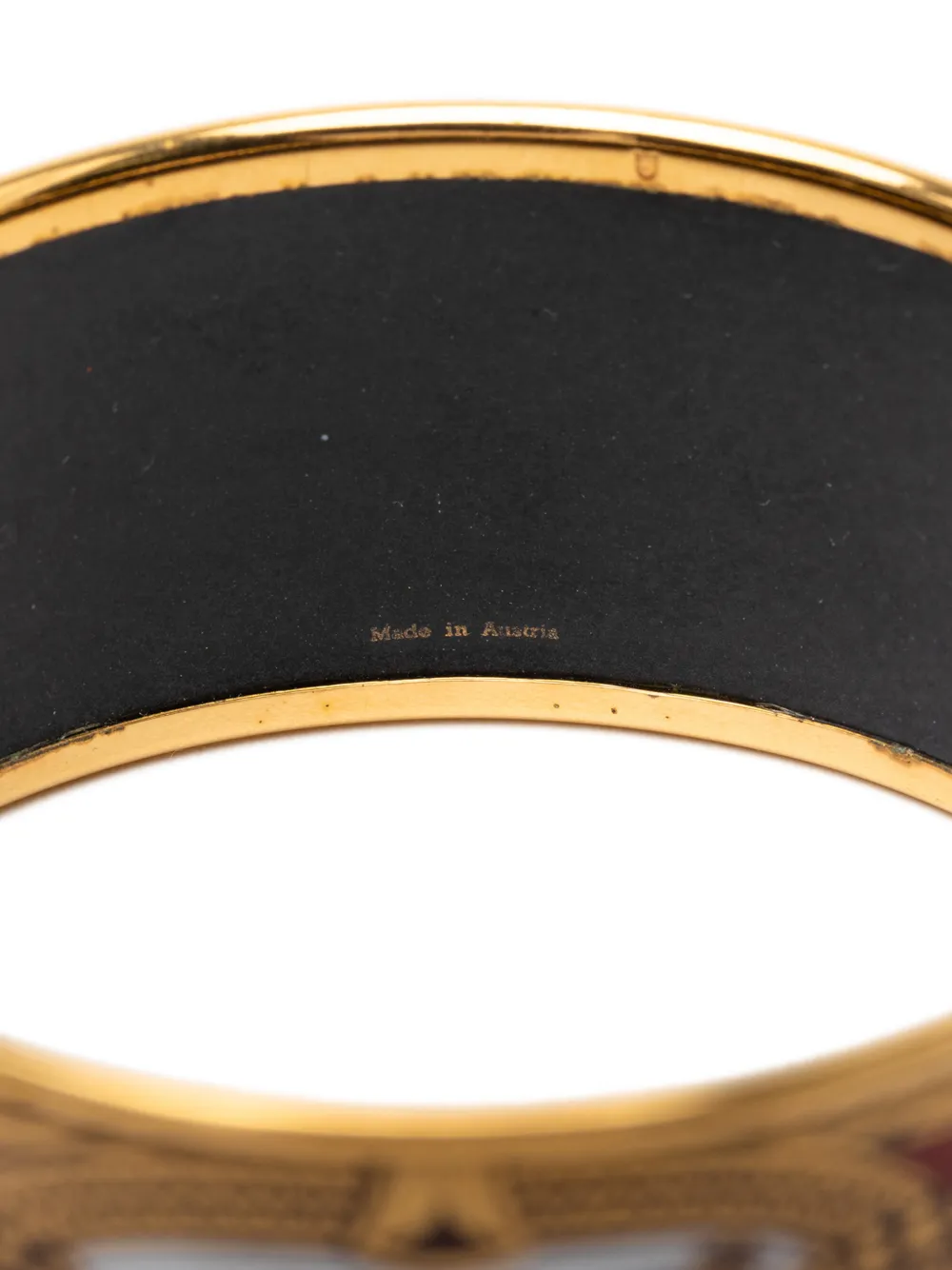 20th Century Extra Wide Enamel Grand Apparat Bracelet 70 Costume Bracelet