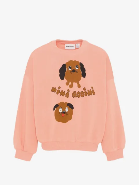 Mini Rodini logo-detail crew neck sweatshirt