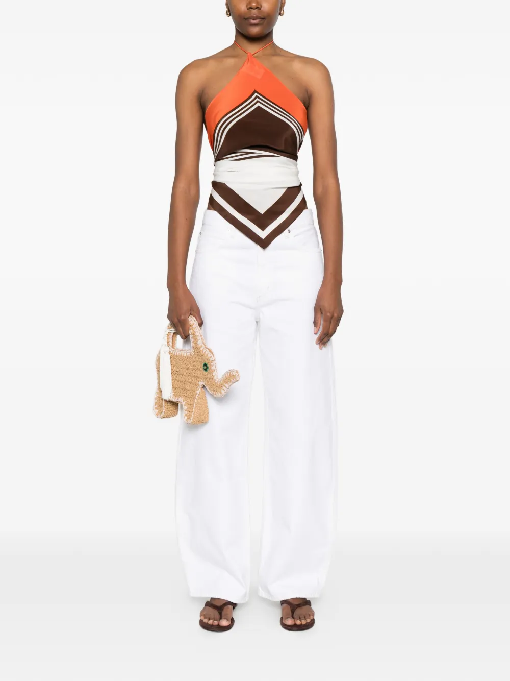  Frame The Bow High-waisted Jeans - White 