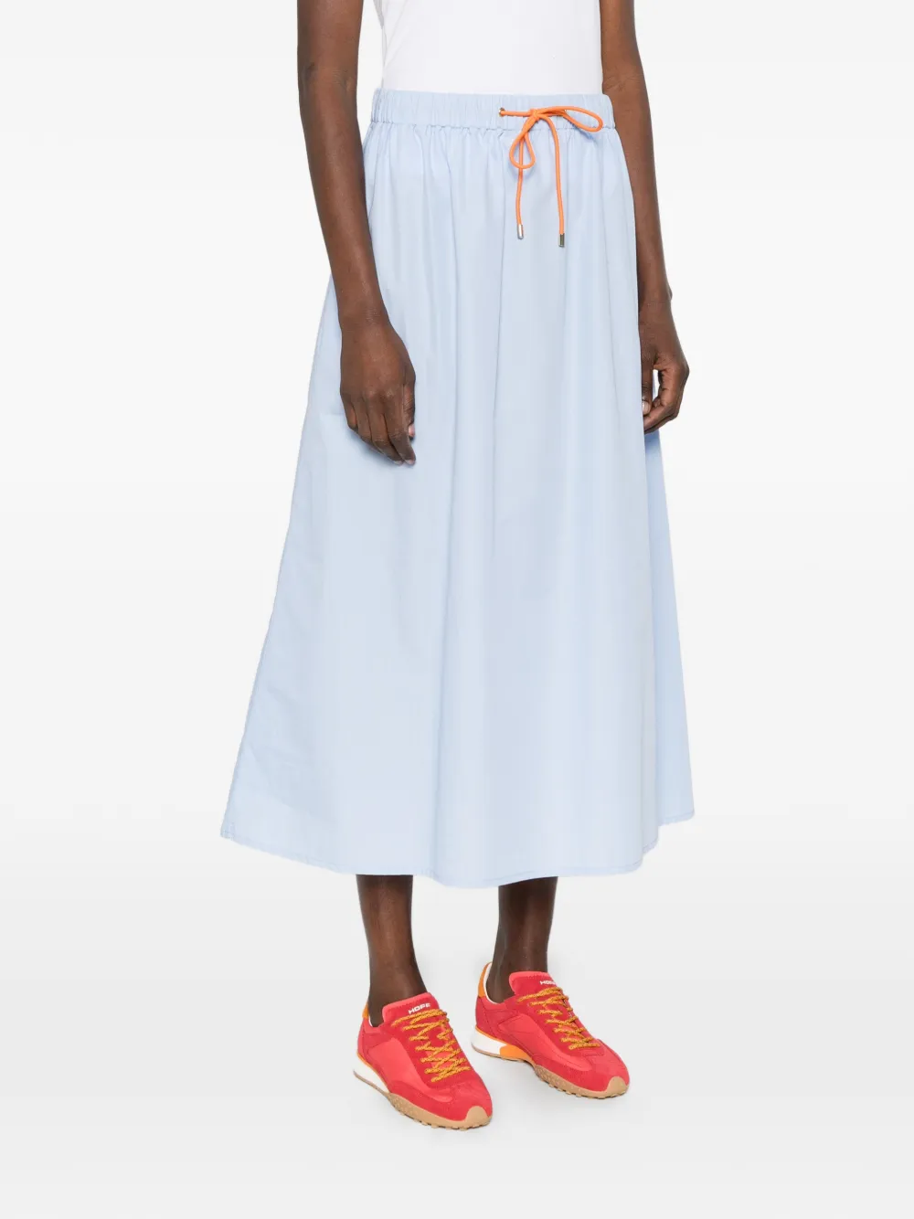 Drawstring Midi Skirt