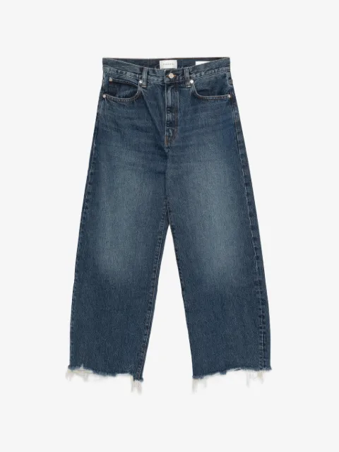 FRAME The Bow Crop frayed-hem denim jeans