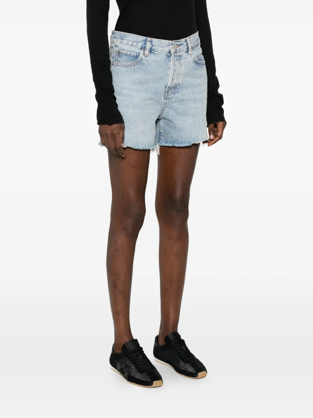  Frame The Everyday Frayed Shorts - Blue 