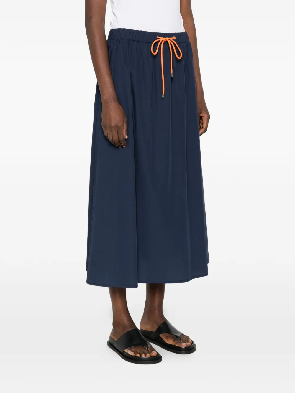  Le Sarte Pettegole Drawstring Midi Skirt - Blue 