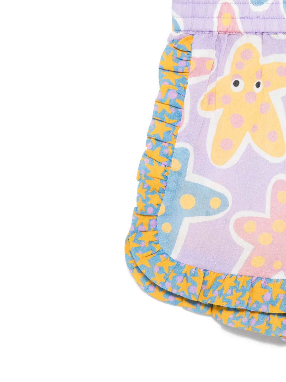 Stella McCartney Kids Shorts met zeesterprint en ruches Paars